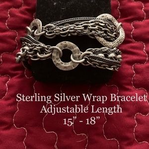 Premier Sterling Silver Wrap Bracelet/Choker Necklace in One